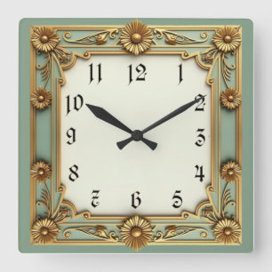 Horloge Carrée Art Déco