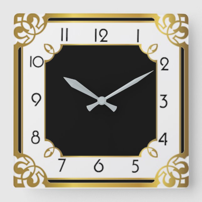 Horloge Carrée Art déco (Recto)