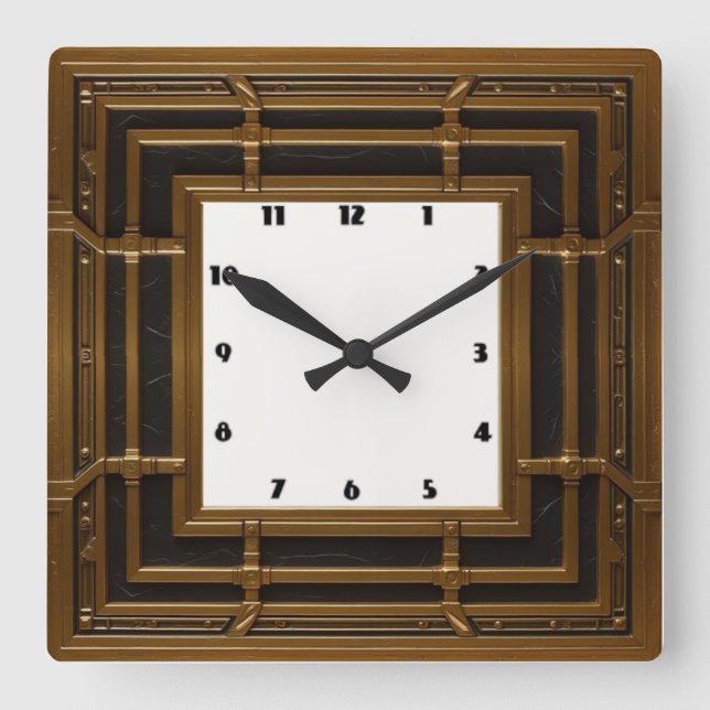 Horloge Carrée Art Déco (Recto)