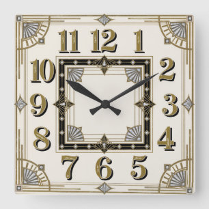 Horloge Carrée Art Déco