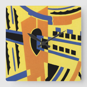 Horloge Carrée Art déco design #5 at Emporio Moffa