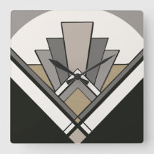 Art Deco Fan Tile Clock
