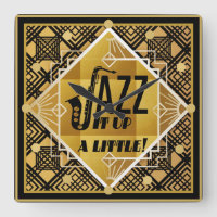 Art déco JAZZ Saxophone Noir Or Musique des années