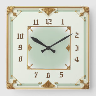 Horloge Carrée Art Déco Mint