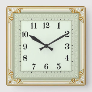 Horloge Carrée Art Déco Mint