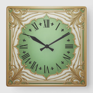 Horloge Carrée Art Déco Mint