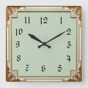 Horloge Carrée Art Déco Mint