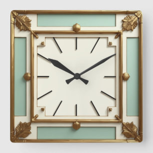 Horloge Carrée Art Déco Mint