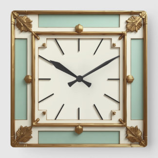 Horloge Carrée Art Deco Mint