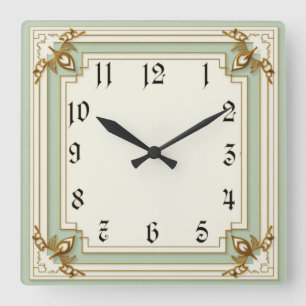 Horloge Carrée Art déco mint