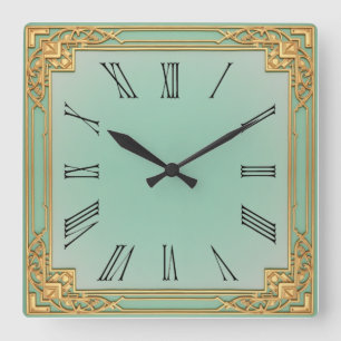 Horloge Carrée Art Déco Mint