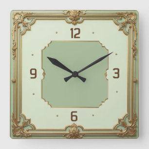 Horloge Carrée Art Déco Mint