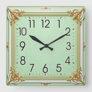 Horloge Carrée Art Déco Mint