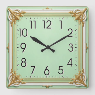 Horloge Carrée Art Deco Mint