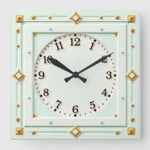 Horloge Carrée Art Déco Mint