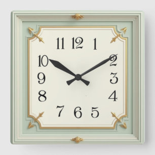 Horloge Carrée Art Déco Mint