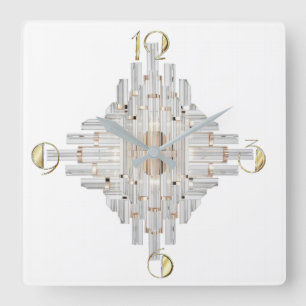 Horloge Carrée Art déco moderne