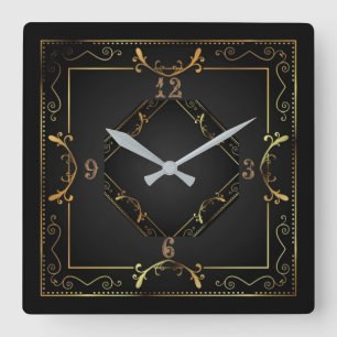 Horloge Carrée Art déco très élégant