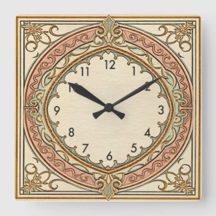 Horloge Carrée Art Déco Vintage