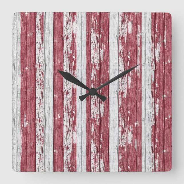 Horloge Carrée Art Moderne Boho Waves Wall (Recto)