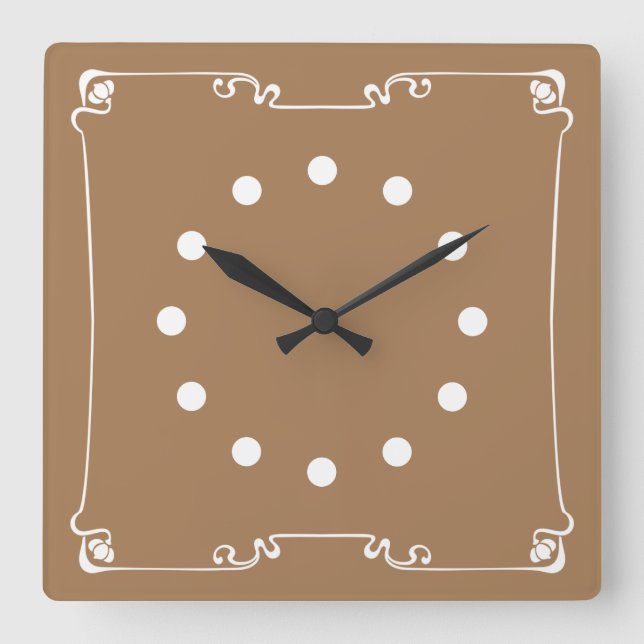 Horloge Carrée Art Nouveau (Recto)