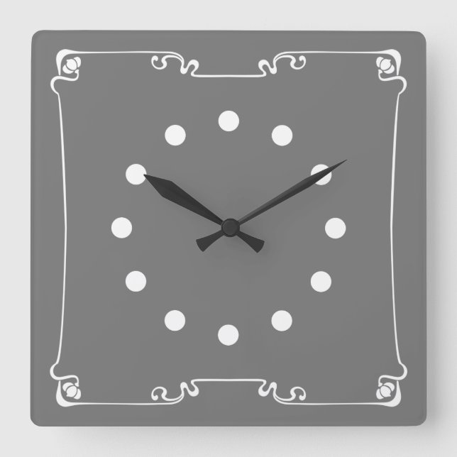 Horloge Carrée Art Nouveau (Recto)