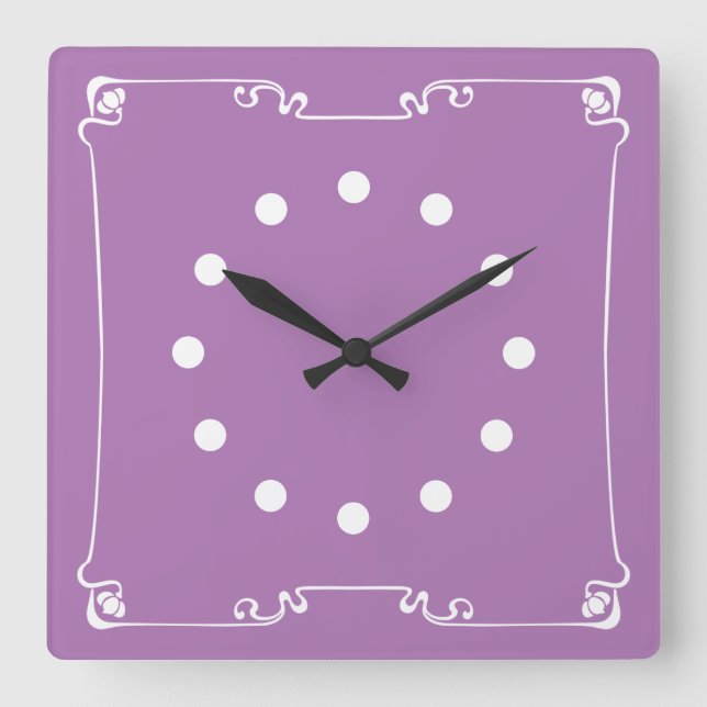 Horloge Carrée Art Nouveau (Recto)