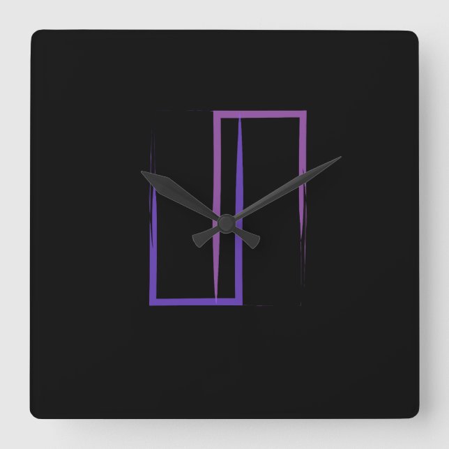 Horloge Carrée ART Wall Clock (Recto)