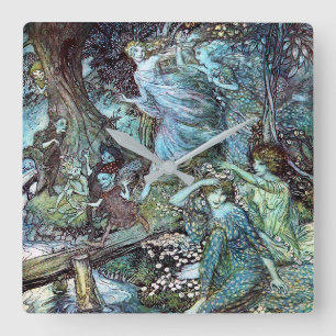 Horloge Carrée Arthur rackham