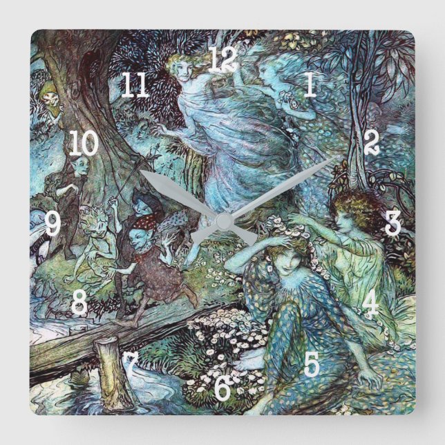 Horloge Carrée Arthur rackham (Recto)