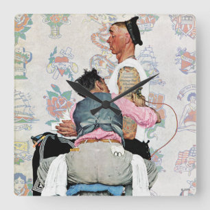 Horloge Carrée Artiste du tatouage