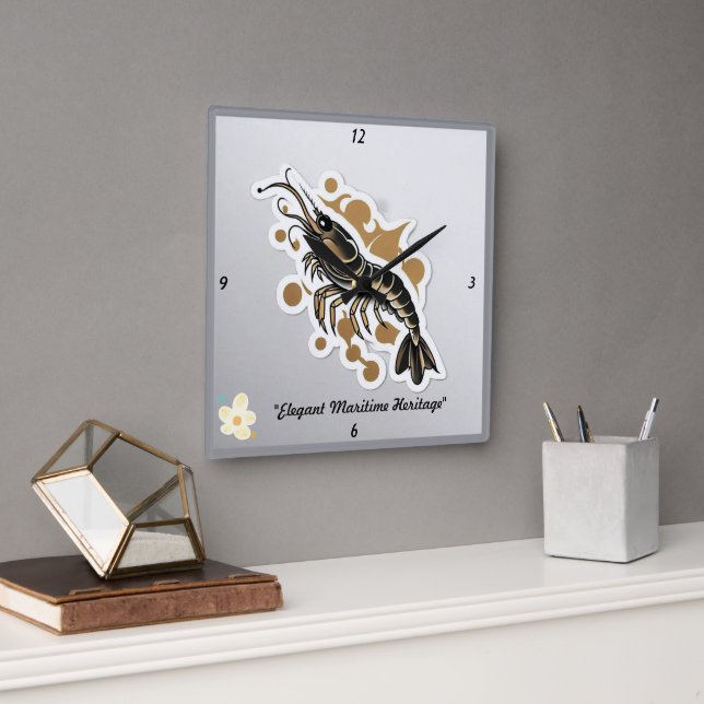 Horloge Carrée "Artiste maritime" (Bureau)