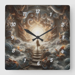 Horloge Carrée Ascension vers la Lumière