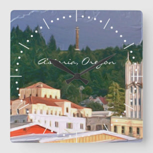 Horloge Carrée Astoria Oregon