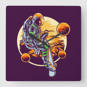 Horloge Carrée Astronaut 