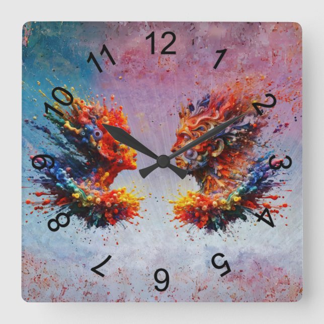 Horloge Carrée Au début... (Recto)