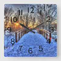Au-delà de la scène hivernale du Pont