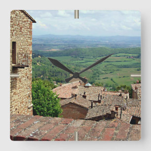 Horloge Carrée Au-delà des toits 1