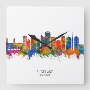 Horloge Carrée Auckland New Zealand Skyline
