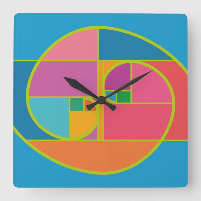 HORLOGE CARRÉE AUREA MATEMATICA ARTISTICA BY MASANSER PIXELAT (Recto)
