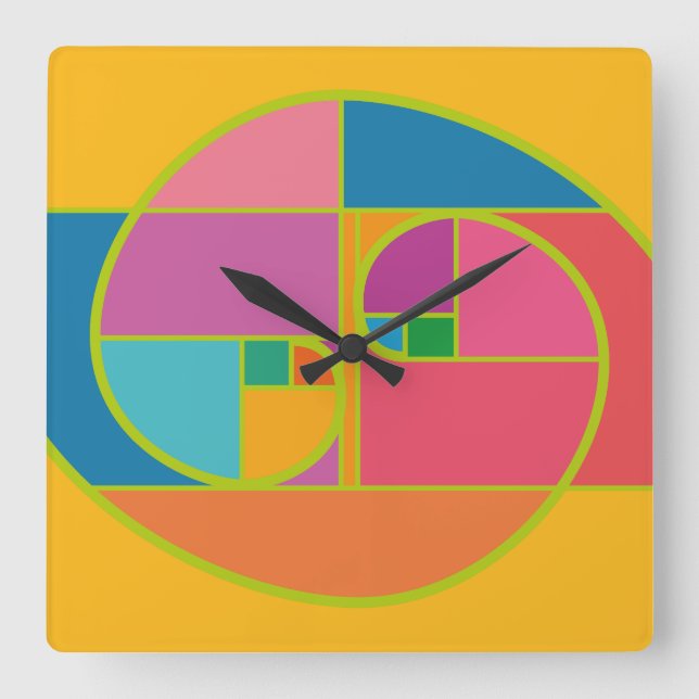 HORLOGE CARRÉE AUREA MATEMATICA ARTISTICA BY MASANSER PIXELAT (Recto)