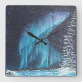 Horloge Carrée Aurora Bear