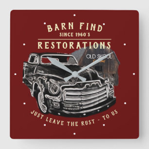 Horloge Carrée Auto Restauration Grange Trouver Camion Chevy Clas