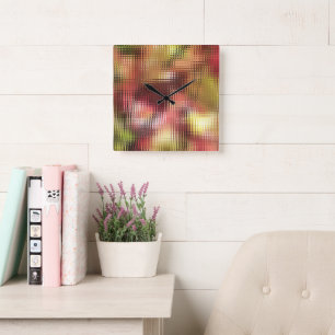 HORLOGE CARRÉE AUTOMNE