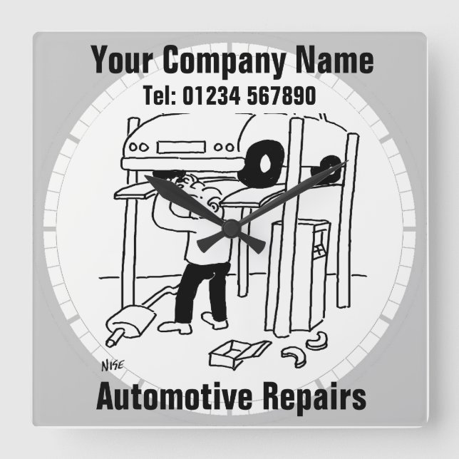 Horloge Carrée Automotive Repairs (Recto)