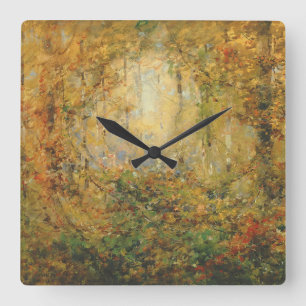 Horloge Carrée Autumn Tangle Holmes Watercolor