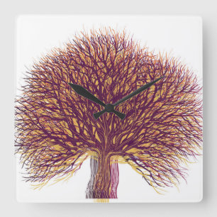 Horloge Carrée Autumn Tree