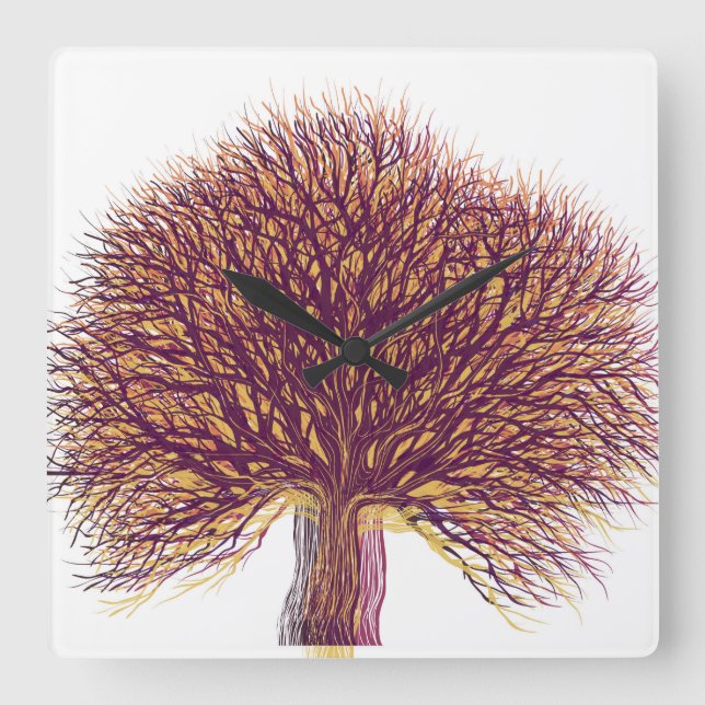 Horloge Carrée Autumn Tree (Recto)