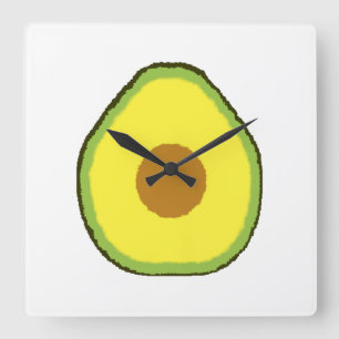 Horloge Carrée Avocado