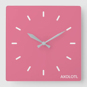 Horloge Carrée Axolotl pink color name